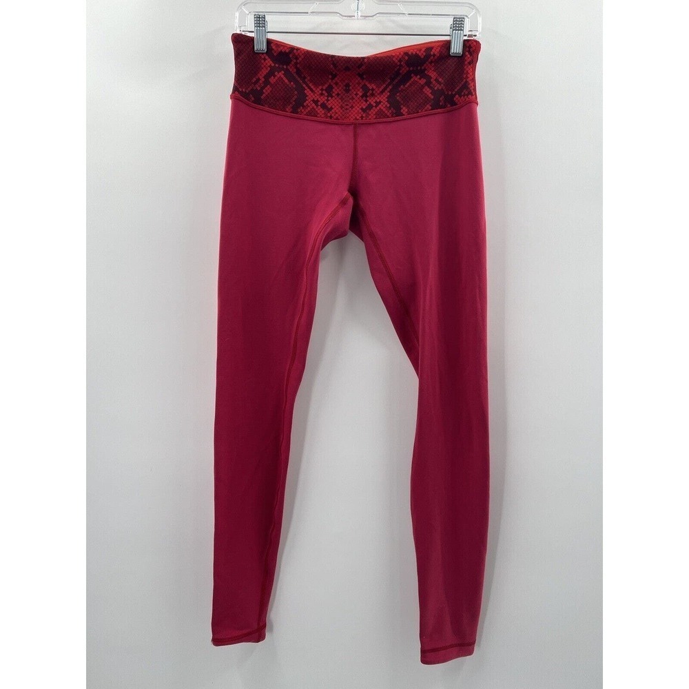 Lululemon Athletica Women’s Wonder Under Leggings Reversible Size 8 Red/Orange